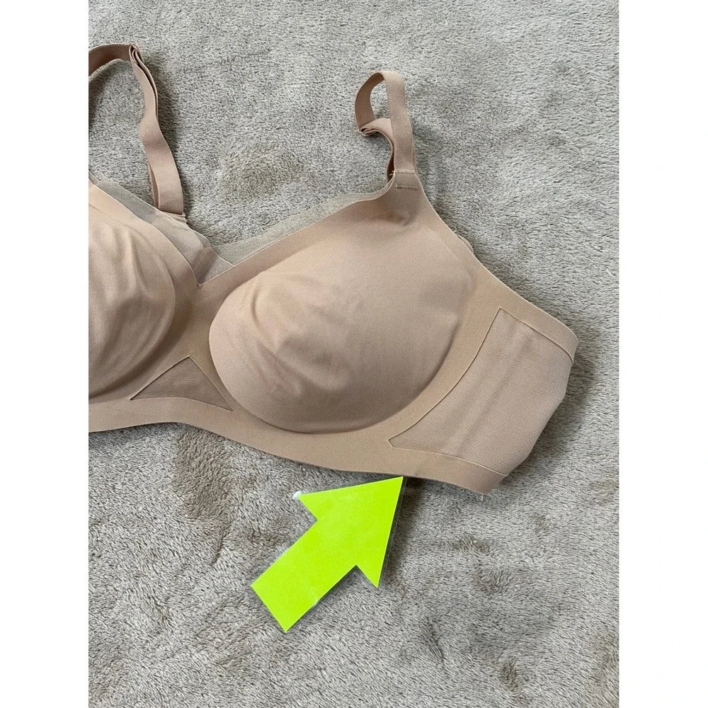 Honeylove Crossover Bra Sand Nude Wire-Free Support Size Small 34B/C LWBR0302V3